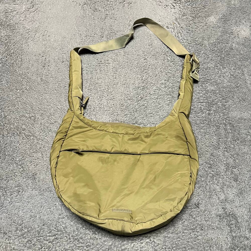 Athleta Women Green All About Medium Crossbody Hobo Bag 599409 Purse